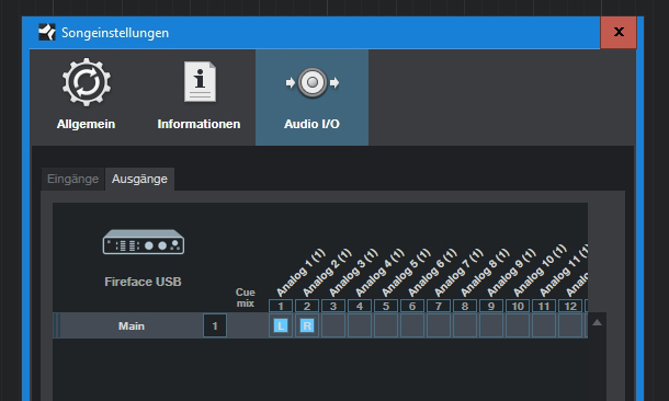 Die Definition der Outputs