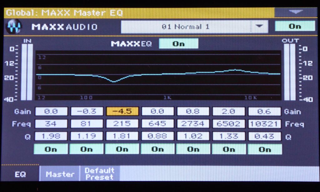 Der grafische 7-Band-Master-Equalizer im Pa4X. (Foto: Jürgen Sartorius)