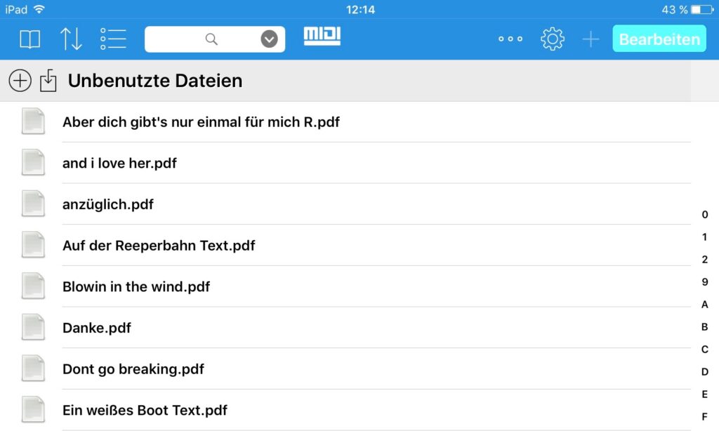 Unbenutzte Dateien in der App verwalten. (Screenshot: Jürgen Sartorius)