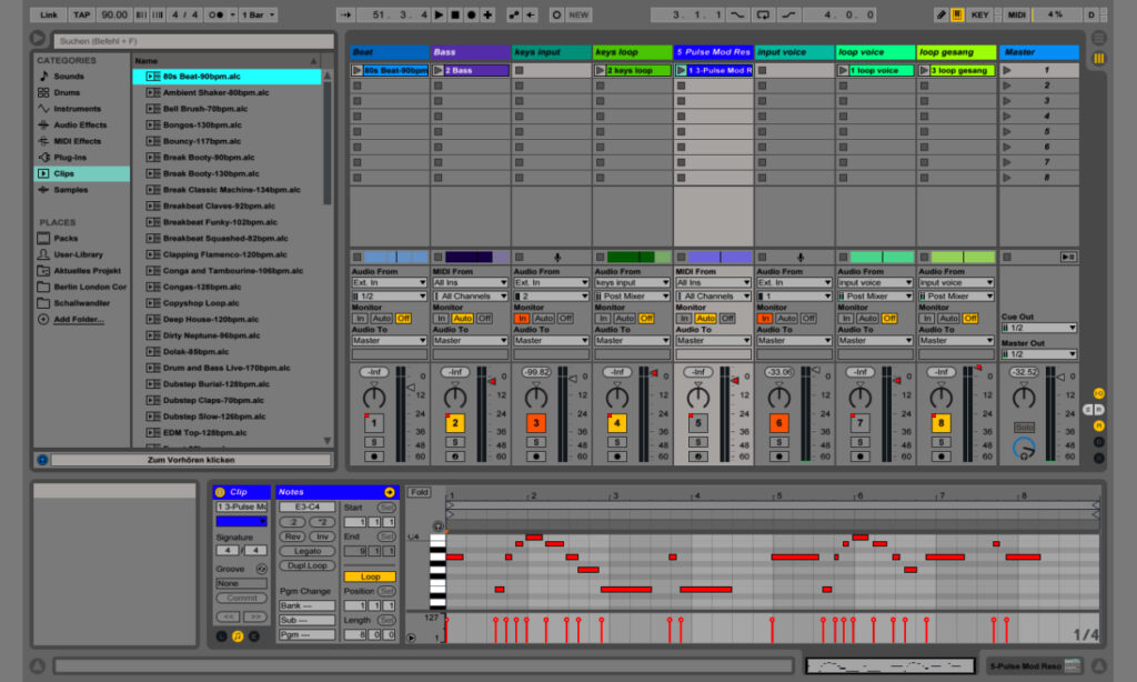 Wer in Ableton-Live Loops erzeugen und damit spielen möchte, hat verschiedene Optionen