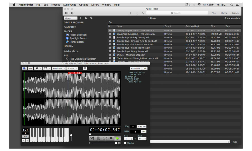 Besonders die Stapelverarbeitung macht AudioFinder zu einem sehr nützlichen Werkzeug