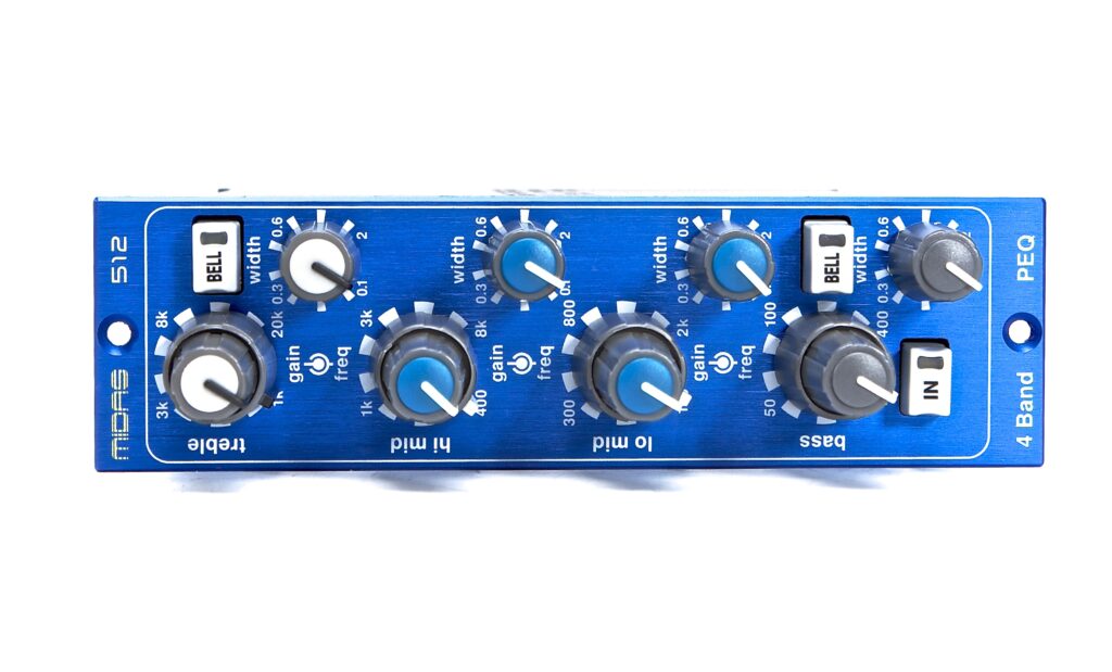 Midas 512 V2パラメトリックイコライザー 4バンド Midas Parametric Equaliser 512 V2 – Thomann UK