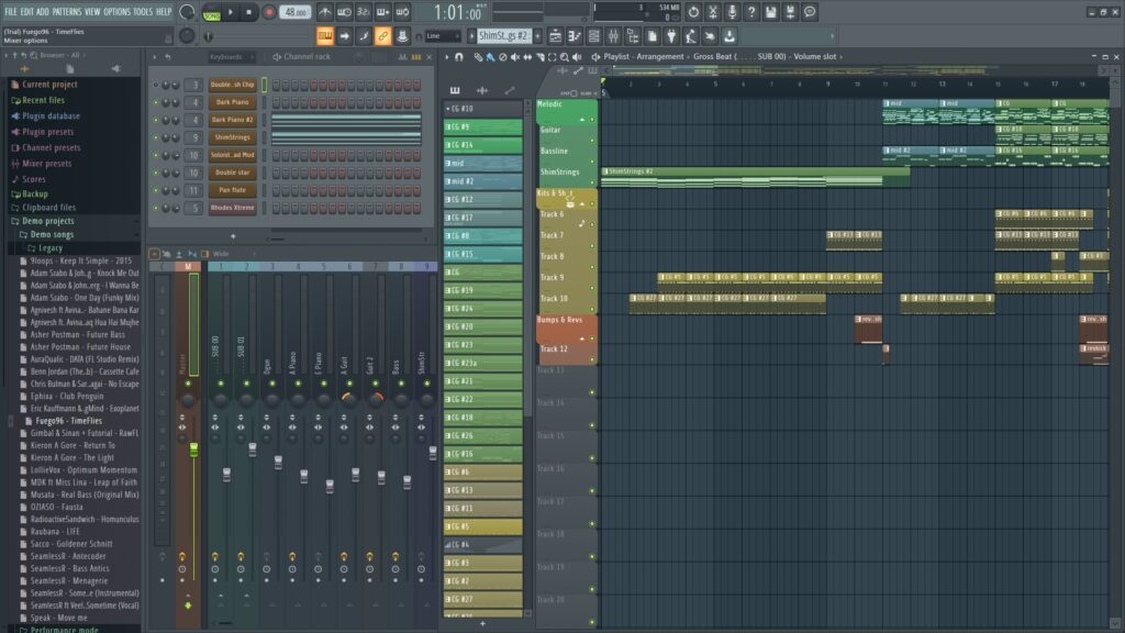 Das GUI von FL Studio