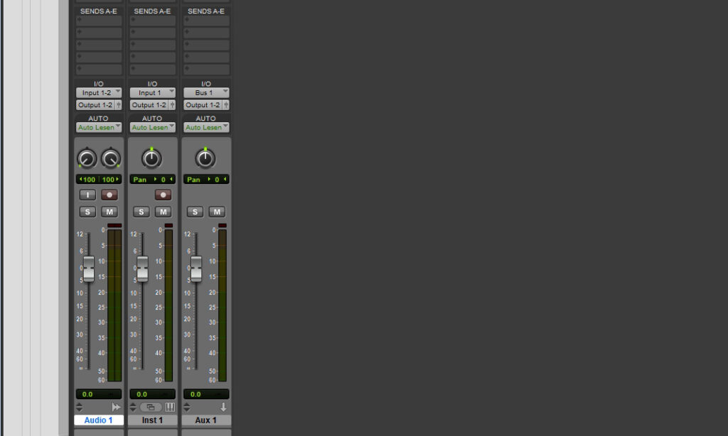 Der Mixer in Pro Tools