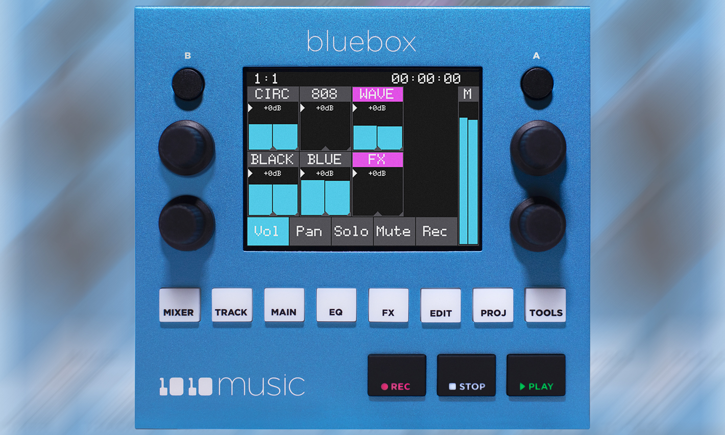 1010music Bluebox – Kompakter 12-Kanal Digital Mixer/Recorder für