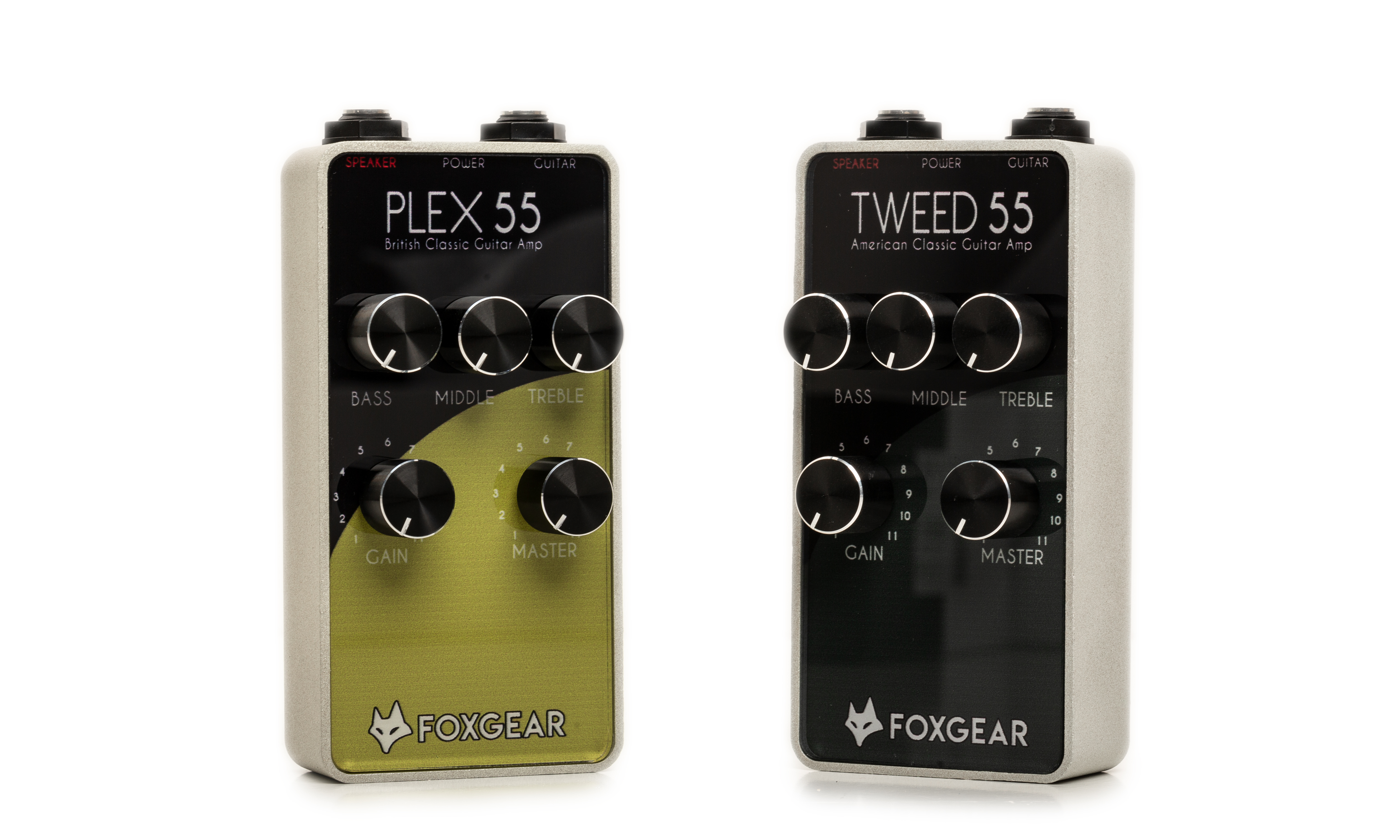Ampli Guitare Foxgear TWEED 55 - Format Pédale, 55W RMS - Réglages Bass, Médiums, Aigües, Gain