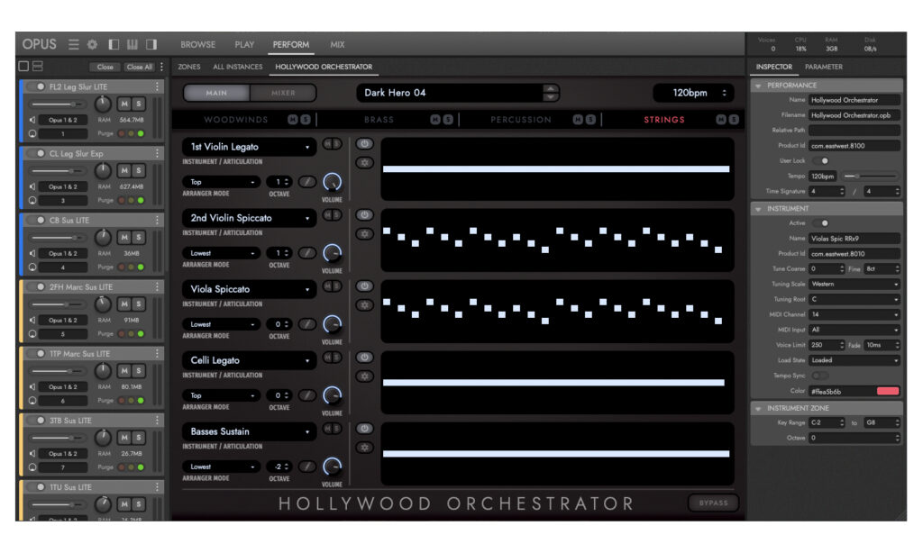 Die komplette Orchestrator-Seite