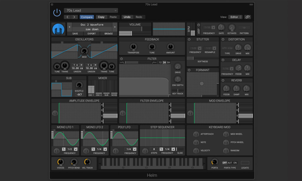 Synthesizer Leadsounds: Init-Preset