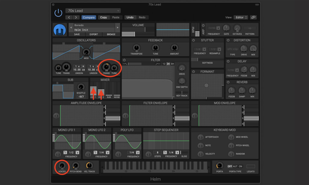 Synthesizer Leadsounds: Oszillator 2