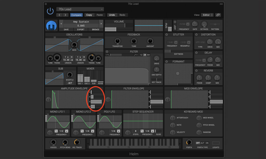 Synthesizer Leadsounds: Amp Envelope