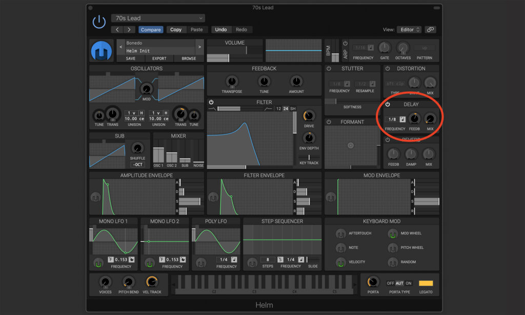 Synthesizer Leadsounds: Delay