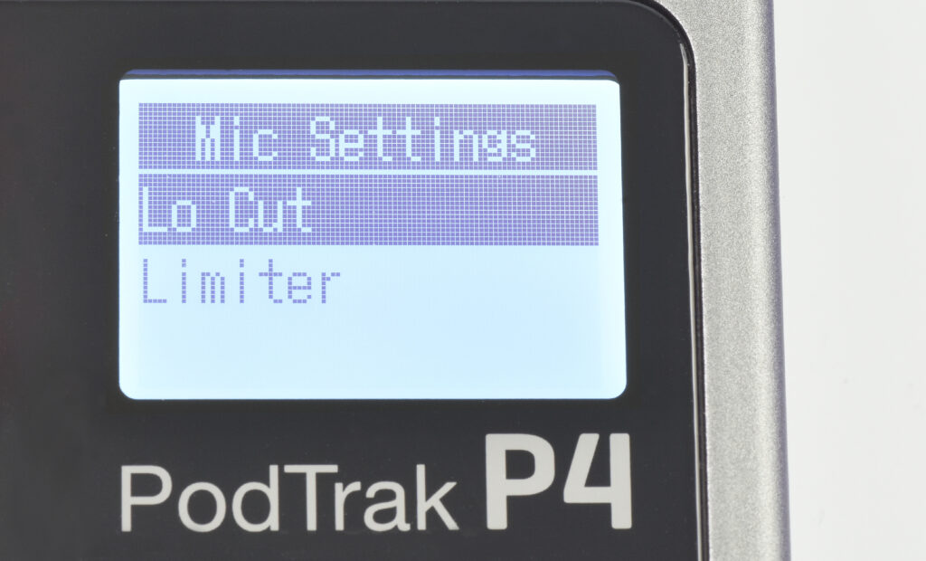 Low-Cut und Limiter sind ab Werk aktiviert