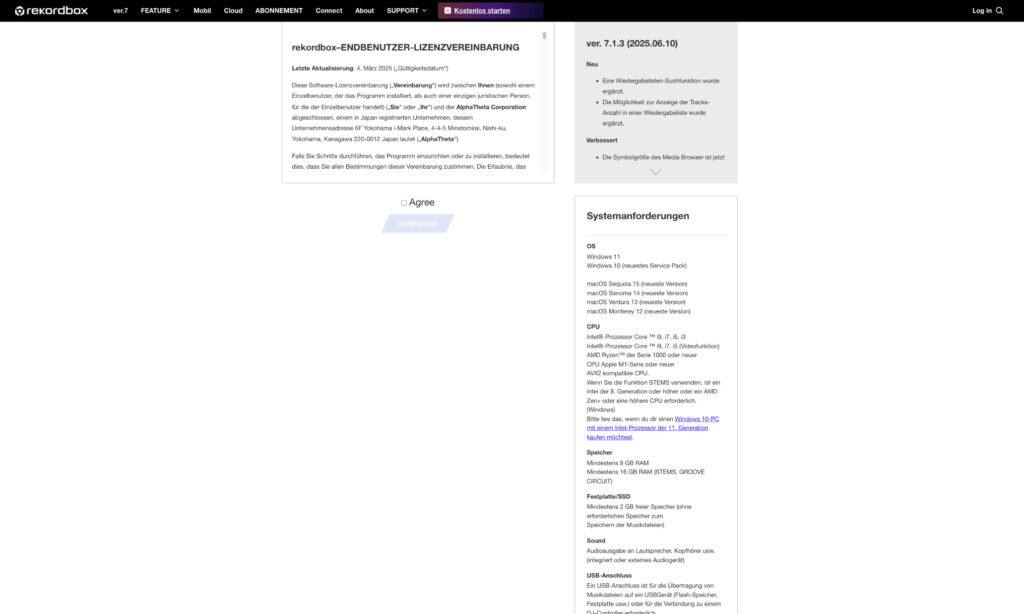 Ihr findet auf den Webseiten zudem auch Infos zu den Mindestanforderungen, die an die Computerhardware gestellt werden.