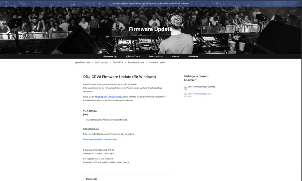 Auf den Herstellerwebseiten...