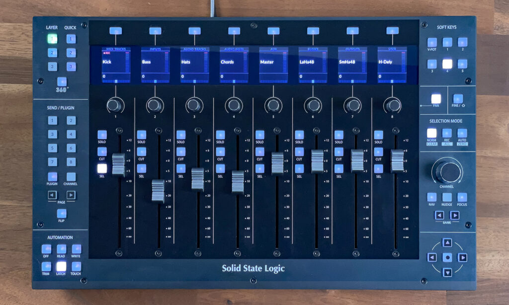 SSL UF8 Mixer-Steuerung in Ableton Live