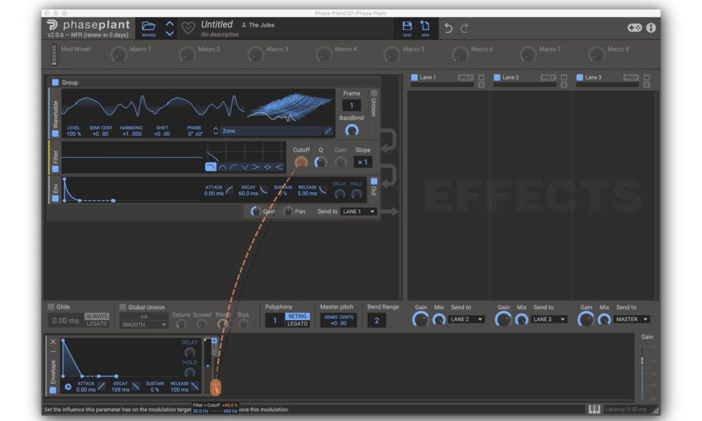 Filtemodulation in Phase Plant von Kilohearts