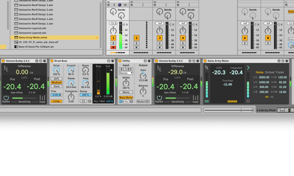 Effekt VolumeBuddy in der DAW Ableton Live