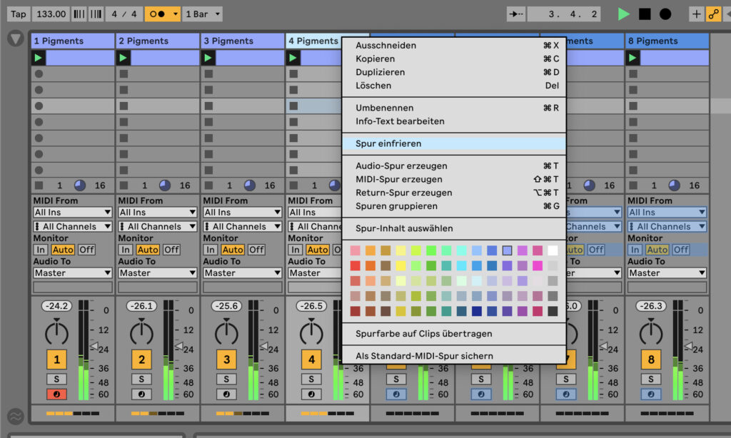 Ableton geht nicht in der Session-Ansicht