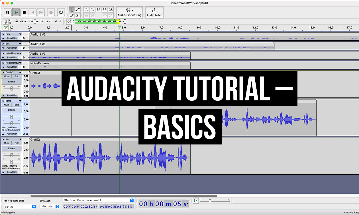 Audacity Tutorial – Basics: Stimme einfach aufnehmen, bearbeiten und ...
