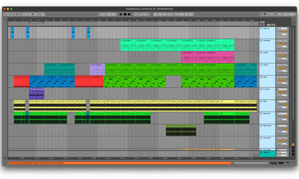 Song Arrangement in der DAW Ableton Live