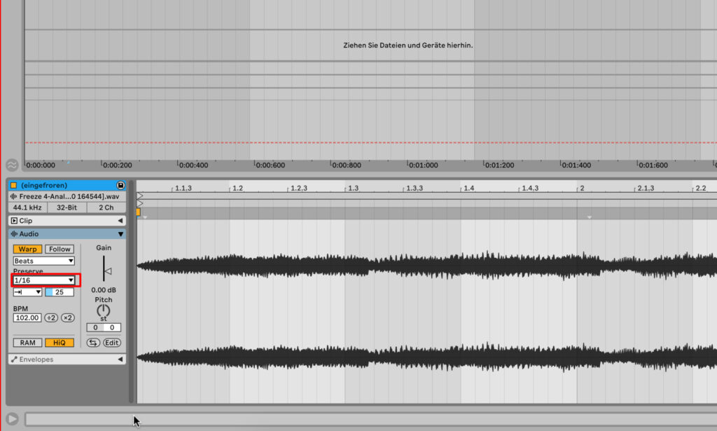 Warping in Ableton Live