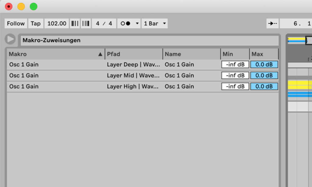 Mapping in Ableton Live