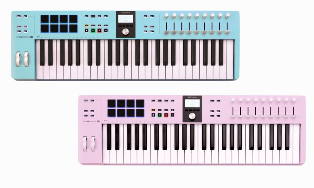  Arturia KeyLab Essential MK3 in Aquamarine und Rose Quartz (Bildquelle: Arturia)