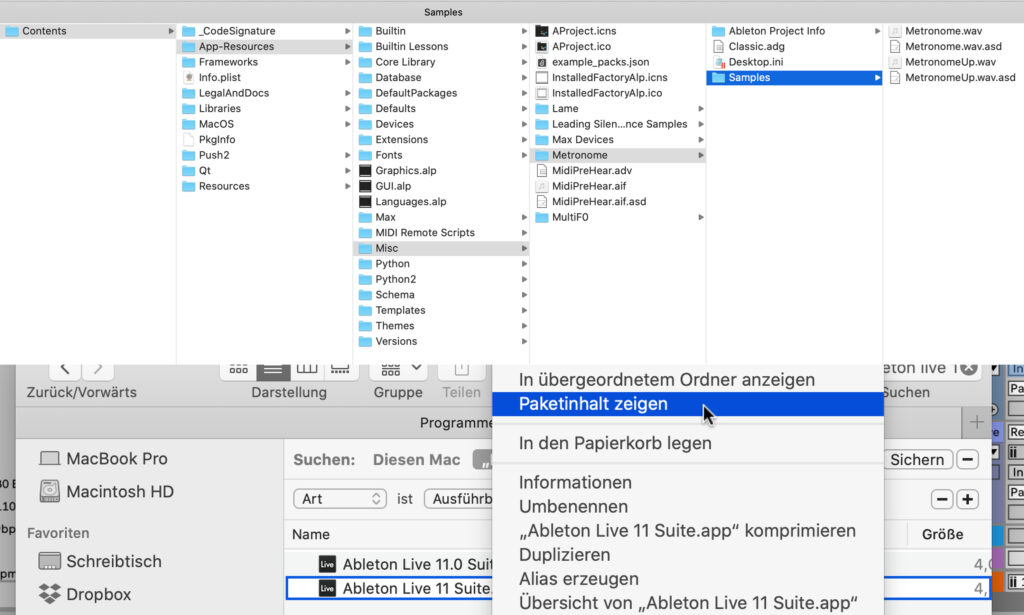 Session View in der DAW Ableton Live