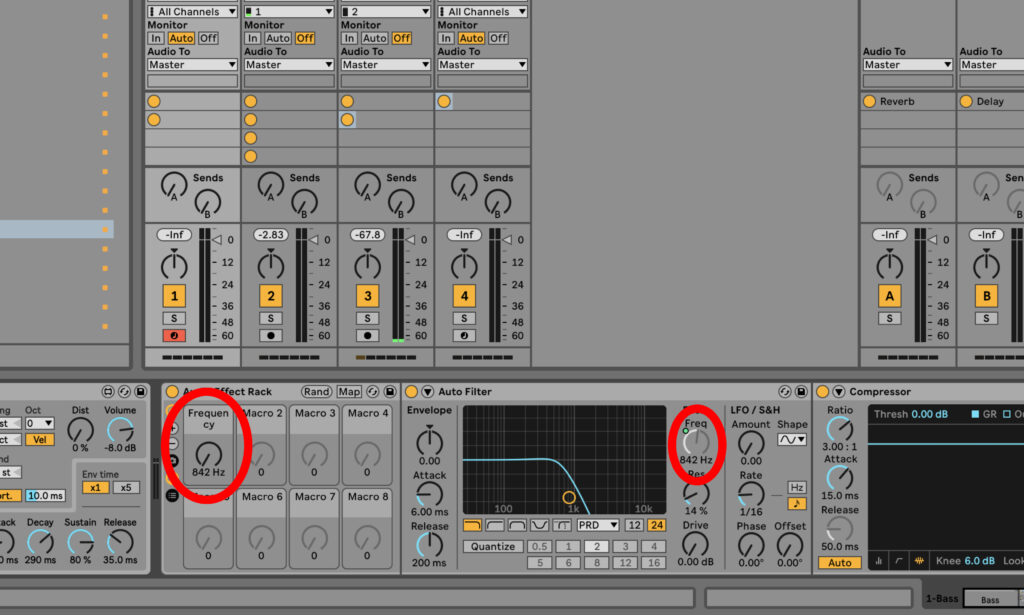 Audio-Effekt in der DAW Live von Ableton