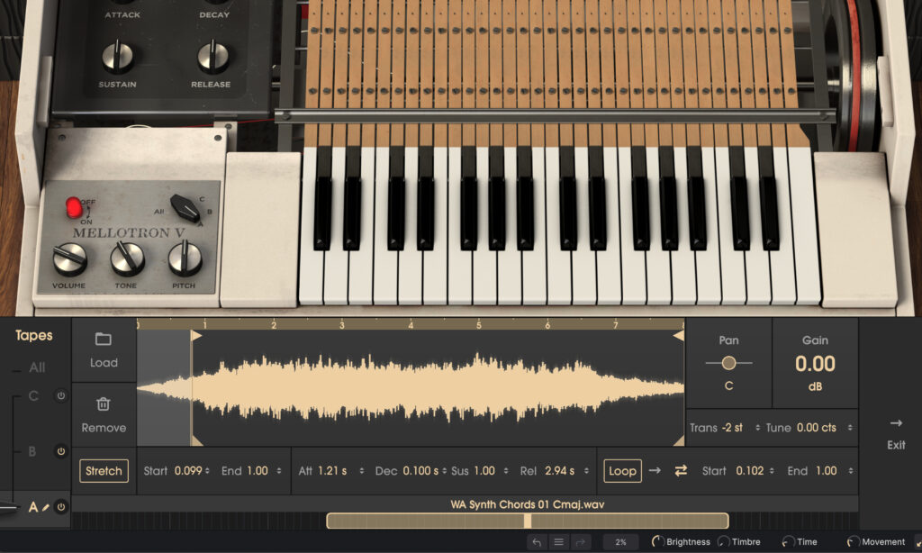 Sample Import im Plugin Arturia Mellotron V