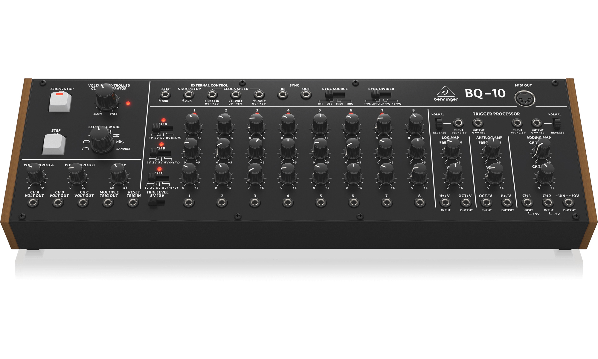 Behringer BQ-10 – klassischer Step-Sequencer mit drei Spuren Artikelbild