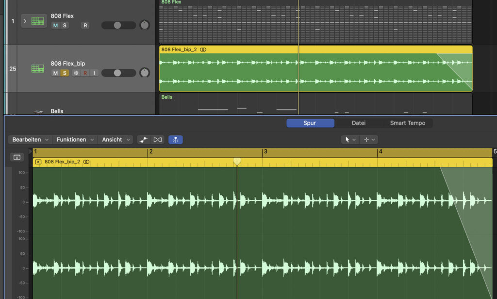 Audio-Spureneditor in Apple Logic Pro