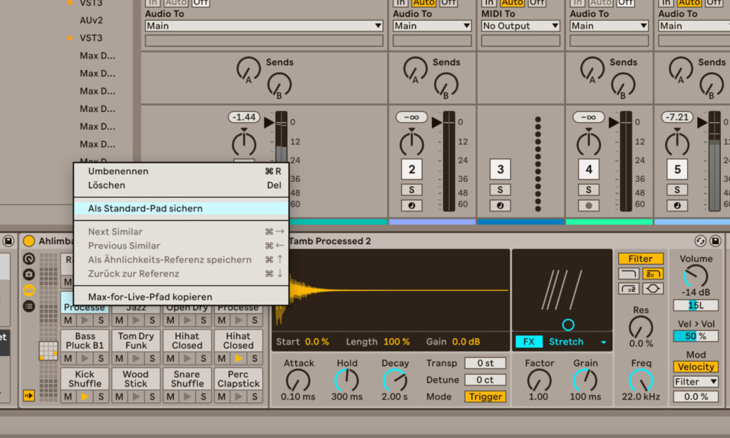 Neues Sampling Instrument Drum Sampler in Ableton Live 12.1