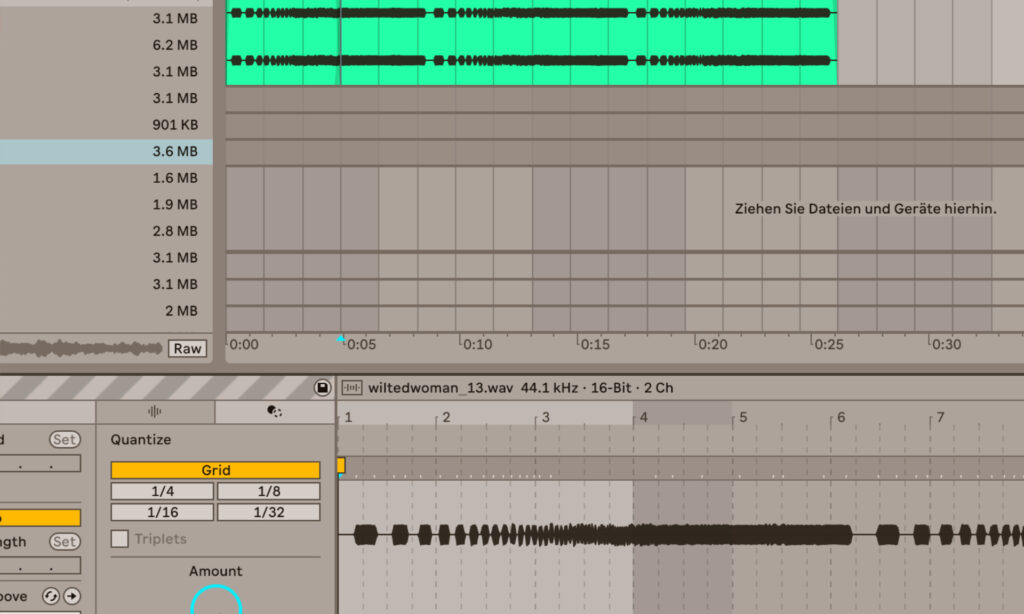 Clip Editor für Audiobearbeitung in Ableton Live