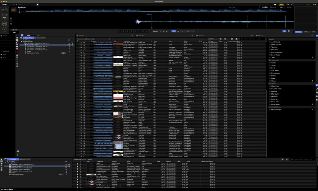 Rekordbox kann durch explizite Auswahl die Tonarten ermitteln, verzichtet aber auf eine Camelot-Darstellung.