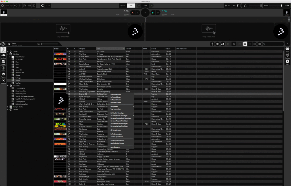 Die französische DJ-Software Cross DJ Pro bietet eine exklusiv selektierbare Tonartanalyse.