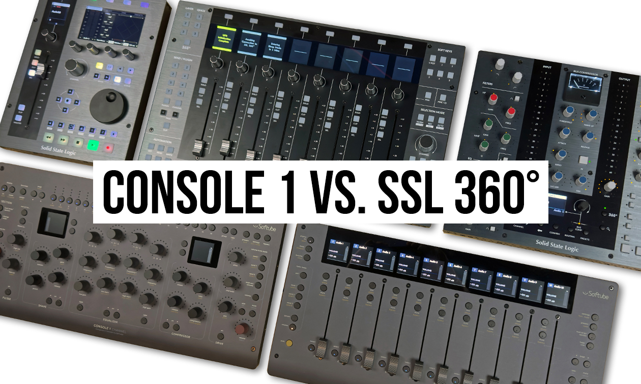 Softube Console 1 MK3 vs. SSL 360°: UC1, UF1 & UF8 Artikelbild