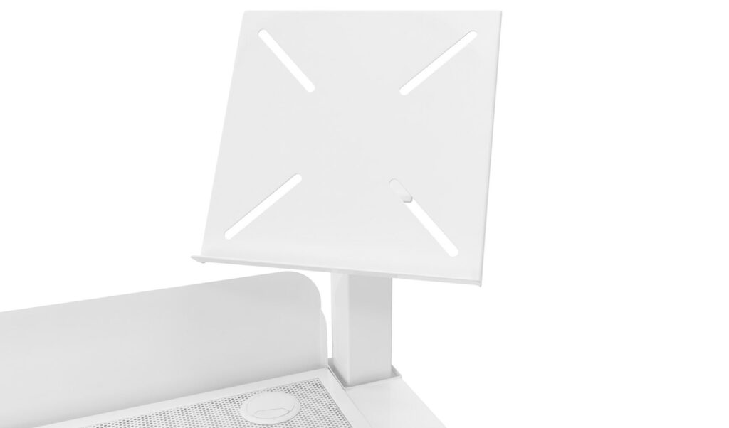 Der montierte Laptopständer 