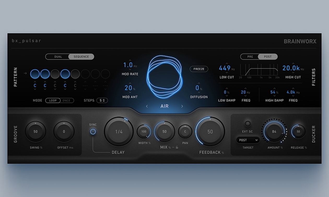 Brainworx bx_pulsar: Delay-Plug-in mit fünf Modi und Sequencer Artikelbild