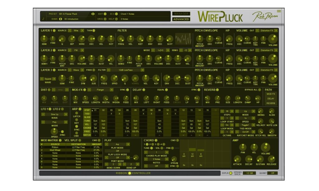 Rob Papen WirePluck Details (Bildquelle: Rob Papen)