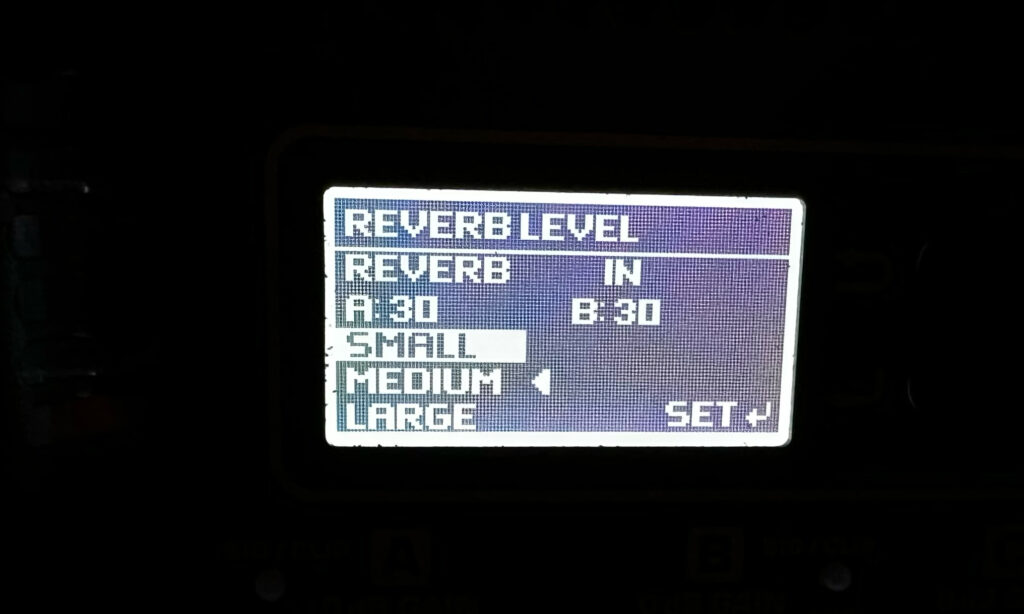 Das QSC-KC12-System bietet drei interne Reverb-Effekte
Zuweisbarer Audio Ausgang B