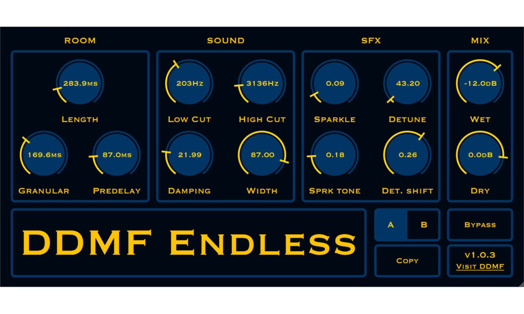 DDMF Endless Plugin Test Bedienoberfläche