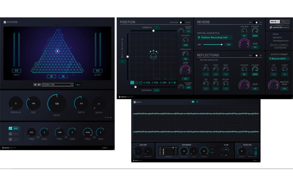 Dear Reality Plugins Test Bedienoberfläche