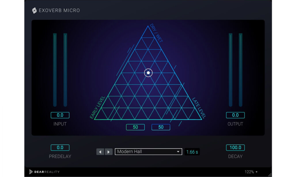 EXOVERB MICRO verfügt auch über ein Dreieck-Pad.
