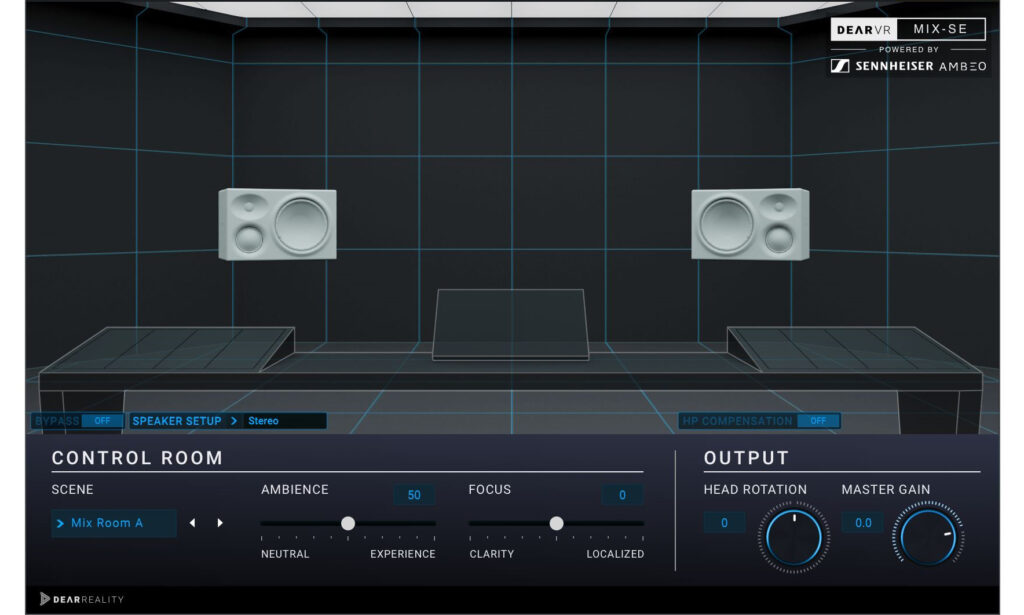 Das Interface von dearVR MIX-SE ähnelt dem seines großen Bruders stark.