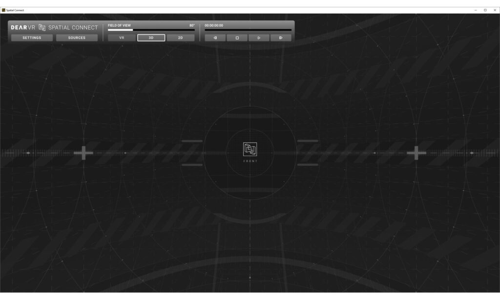 Das Interface von dearVR SPATIAL CONNECT.     
