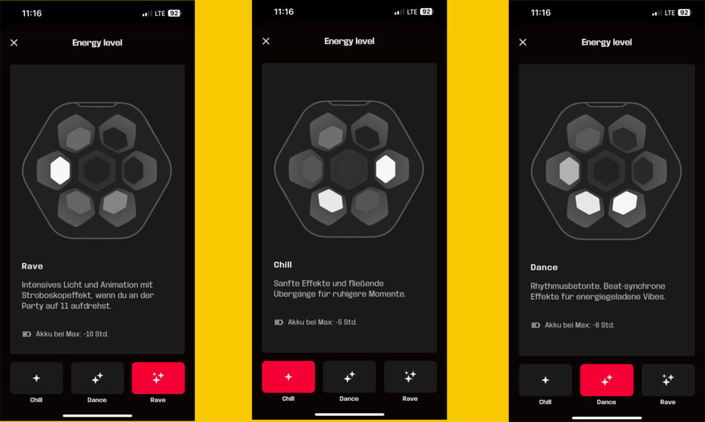 App Steuerung der Soundboks Lightboks