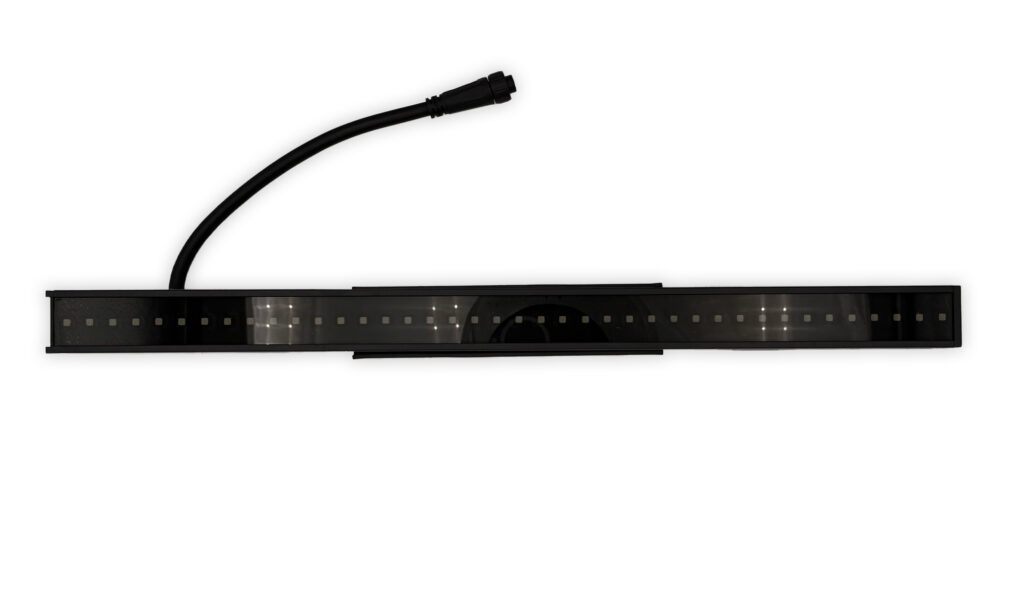 Die Front der Pixelstrips säumen LEDs