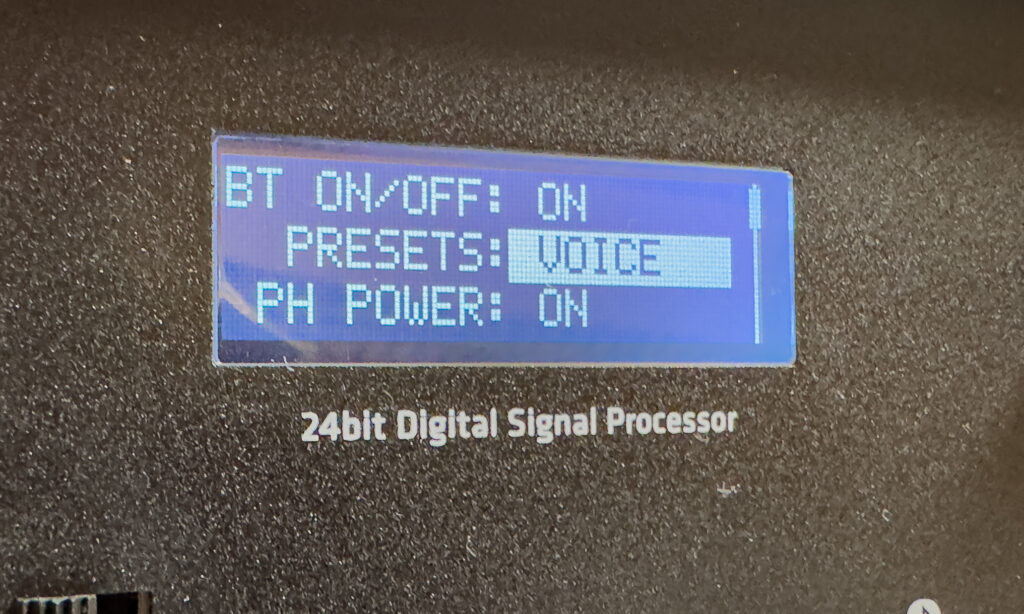 HK Polar 12 MK2, DSP-Presets