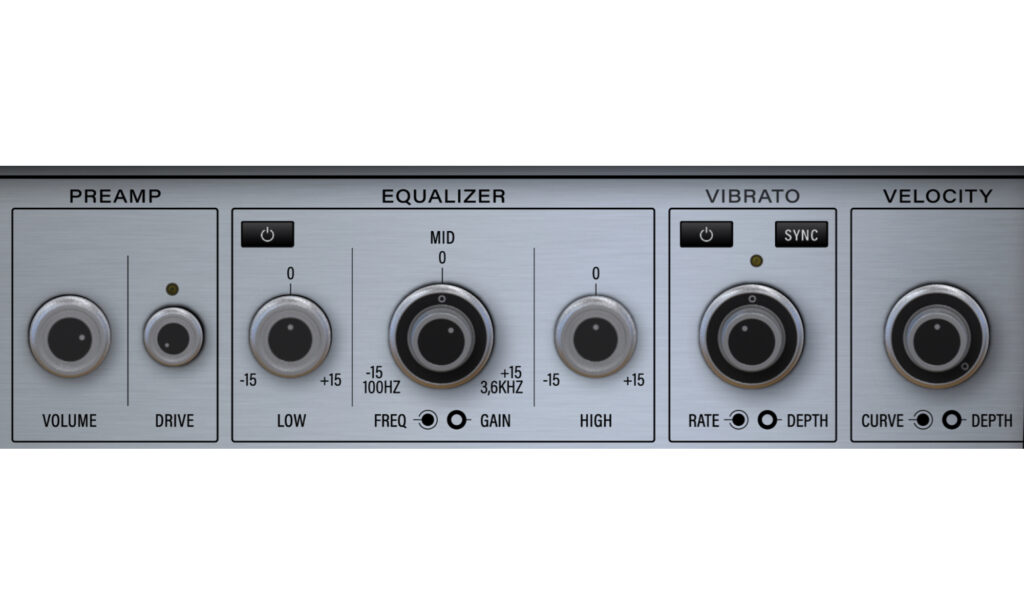 Rhodes Wurli: Preamp und Velocity.
